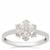 Diamonds Ring in Sterling Silver 0.16ct