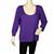 Destello Everyday Scoop Neck Jersey Modal 3/4 sleeve Top (Choice of 8 Sizes) (Purple)