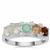 Ombre Aquaprase™ Ring with White Zircon in Sterling Silver 1.30cts