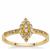 Golden Ivory  Diamonds Ring in 9K Gold 0.34ct