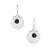 Mutton Fat Jade Earrings with Black Jadeite in Sterling Silver 25.75cts