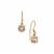 Peach Morganite Earrings in 9K Gold 1.40cts