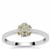 Yellow Diamond Ring in Sterling Silver 0.08ct