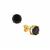 Black Spinel Earrings in Gold Plated Sterling Silver 4cts