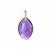 African Amethyst Pendant in Rose Tone Sterling Silver 34.85cts