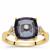 Lehrer TorusRing Arusha Blue Topaz Ring with Diamonds in 9K Gold 3.60cts