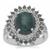 Grandidierite, Alexandrite Ring with White Zircon in Sterling Silver 5.10cts