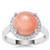 Botswana Agate Ring with White Topaz in Sterling Silver 4.19cts
