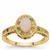 Ethiopian Opal Ring with Multi-Colour Sapphire in 9K Gold 1.35cts