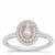 Idar Pink Morganite Ring with White Zircon in 9K White Gold 0.70ct