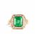 Zambian Emerald Ring with Diamonds in 18K Gold 4.23cts