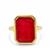 Red Quartz Ring in Gold Plated Sterling Silver 9.75cts