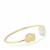 Baroque Freshwater Cultured Pearl Bangle in Gold Tone Sterling Silver (14x20mm)