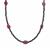 Ruby Necklace with Black Spinel in Sterling Silver 42cts