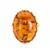 Baltic Cognac Amber Ring in Gold Tone Sterling Silver  (19.50 x 14mm)