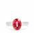 Marambaia Coral Topaz Ring in Sterling Silver 3.10cts