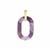 Banded Amethyst Pendant in Gold Tone Sterling Silver 15.45cts