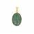 Fuchsite Drusy Pendant  in Gold Plated Sterling Silver 26cts