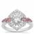 Ratanakiri Zircon Ring with Pink Sapphire in Sterling Silver 2.40cts