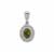 Idar Elbaite Tourmaline Pendant with White Zircon in Sterling Silver 1.40cts