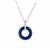 Sar-i-Sang Lapis Lazuli Necklace with White Zircon in Sterling Silver 14.43cts