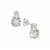 Himalayan Beryl Earrings with White Zircon in Sterling Silver 1.65cts
