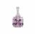 Rose De France Amethyst Pendant with White Zircon in Sterling Silver 7.60cts