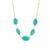 Amazonite Necklace in Gold Tone Sterling Silver 71cts 