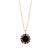 Black Onyx Necklace in Rose Tone Sterling Silver 2cts
