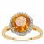 Aliva Sphalerite Ring with Diamonds in 18K Gold 3.78cts 