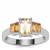 Bi Colour Citrine Ring with Diamantina Citrine in Sterling Silver 1.35cts