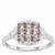 Pink Spinel Ring with White Zircon in Sterling Silver 0.72ct