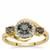 Burmese Spinel Ring with White Zircon in 9K Gold 1.45cts
