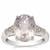 Minas Gerais Ice Blush Kunzite & White Zircon Sterling Silver Ring ATGW 5.85cts