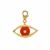 Orange Quartz Findings Pack with White Zircon in Gold Plated Sterling Silver 3.80cts