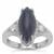 Bharat Sapphire Ring with White Zircon in Sterling Silver 8.95cts