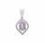 Minas Gerais Kunzite Pendant with White Zircon in Sterling Silver 2.80cts