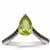 Jilin Peridot Ring with Black Spinel in Sterling Silver 1.60cts