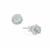 Aquamarine & White Zircon Sterling Silver Earrings