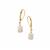 Lehrer Torus Ring White Topaz Earrings with Blue Diamond, White Diamond in 9K Gold 2.15cts