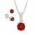 Malagasy Ruby Set of Earrings and Pendant Necklace in Sterling Silver 1.70cts