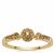 Champagne Diamonds Ring in 9K Gold 0.35cts