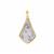 White Howlite Pendant in Gold Flash Sterling Silver 12.94cts