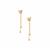 White Topaz Butterfly Earrings in Gold Tone Sterling Silver 0.61ct