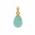 Amazonite Pendant in Gold Plated Sterling Silver 6.55ct