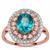Ratanakiri Blue Zircon, Pink Morganite Ring with White Zircon in 9K Rose Gold 4.65cts