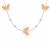 Necklace  in Two Tone Gold Plated Sterling Silver 56cm/22'