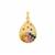 Multi Sapphire Pendant in 9K Gold 1.15cts