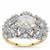 Ratanakiri Zircon Ring with White Zircon in 9K Gold 3.45cts