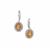 Rutile Quartz Earrings with White Zircon in Sterling Silver 5.90cts
